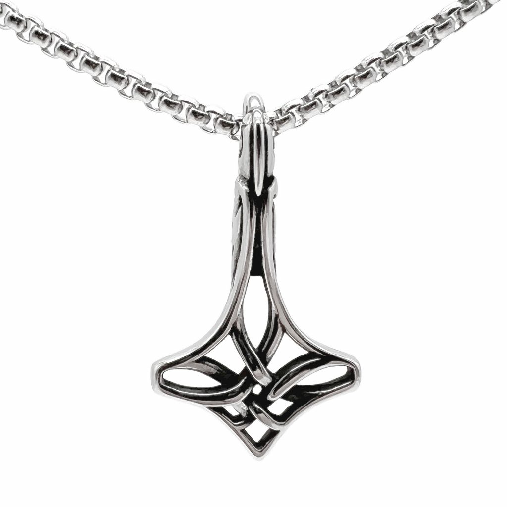 Modern Hammer Necklace by County Argyle in stainless steel