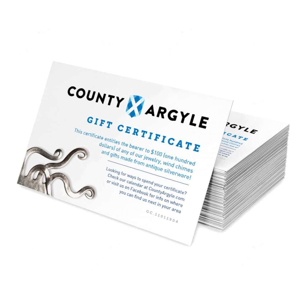 A Gift Certificate from County Argyle