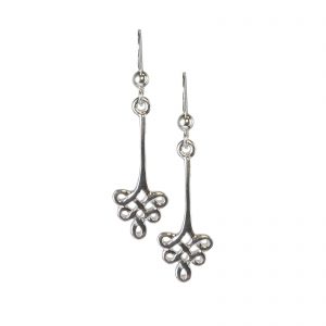 Celtic Floral Knot Earrings by County Argyle hand-cast in sterling silver
