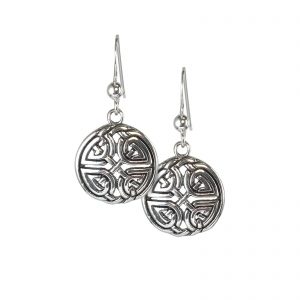 Celtic Ivy Knot Earrings by County Argyle hand-cast in sterling silver