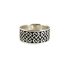 Celtic Heart Knot Band by County Argyle hand-cast in sterling silver