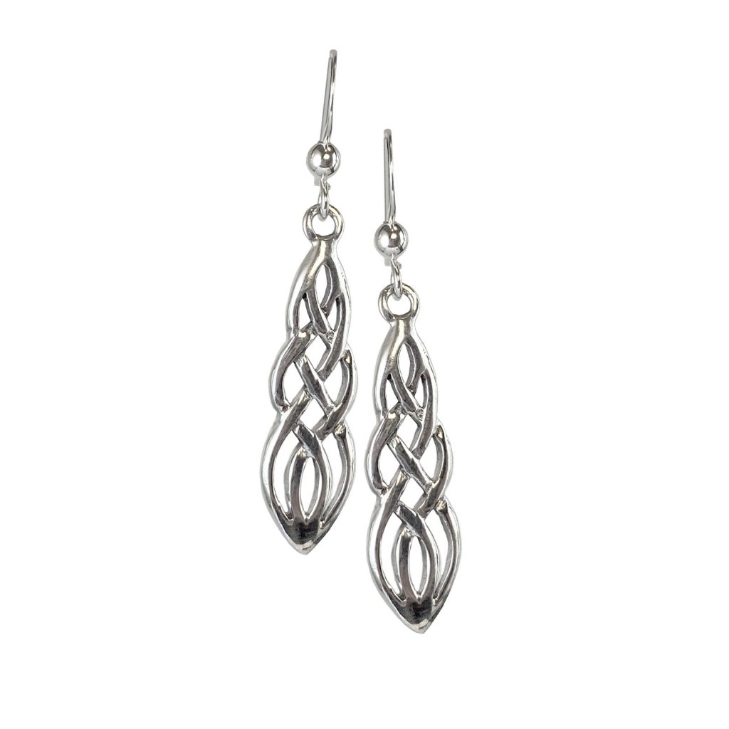 Celtic Weave Earrings by County Argyle hand-cast in sterling silver