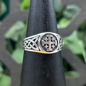 Jerusalem Cross Ring by County Argyle hand-cast in sterling silver