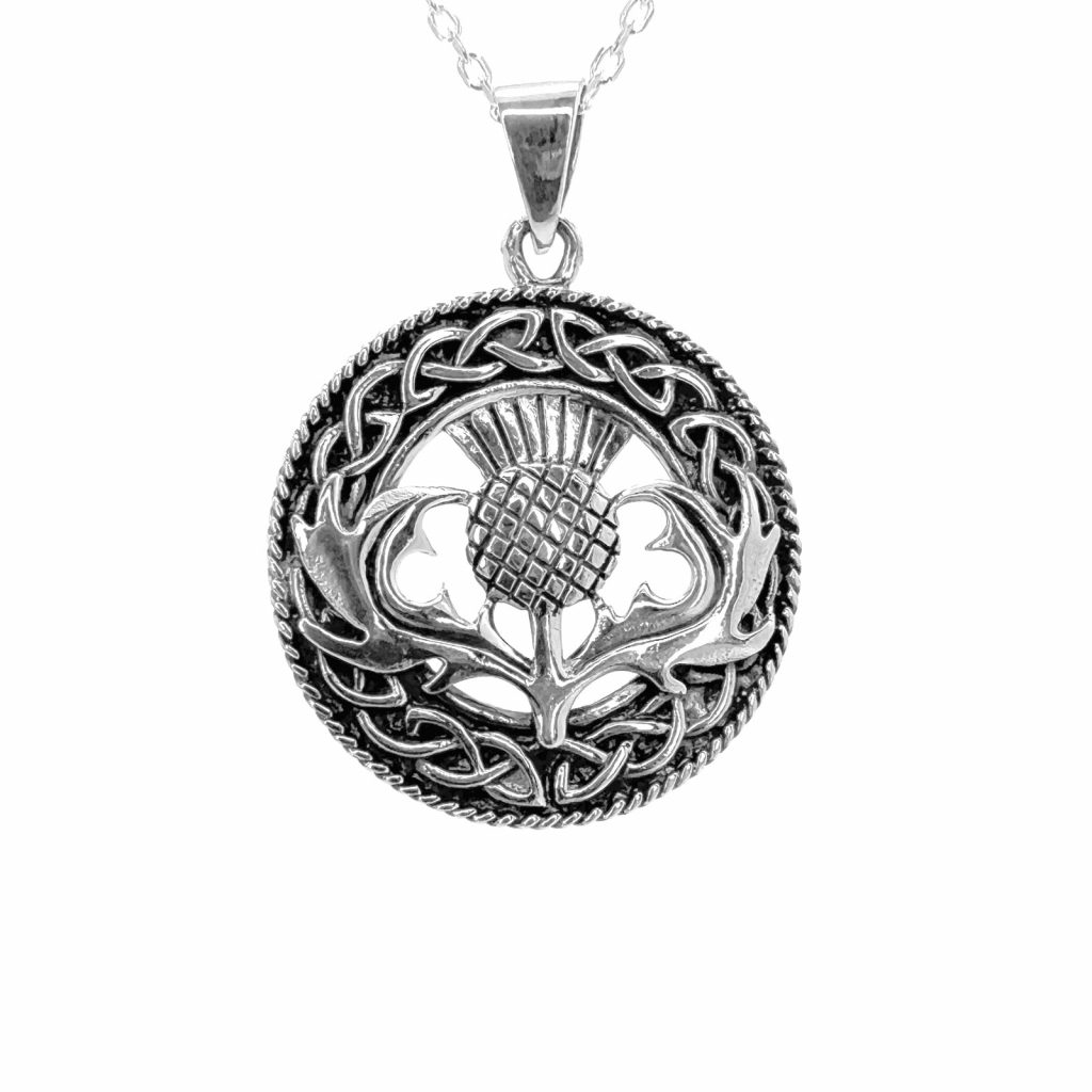 The Scottish Thistle Pendant by County Argyle hand-cast in sterling silver
