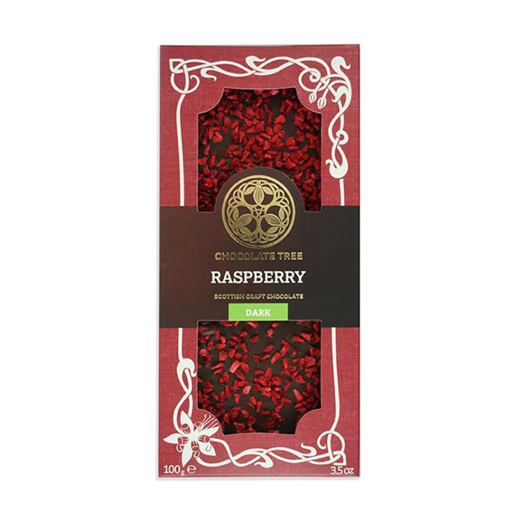 Raspberry Dark Chocolate Bar by Edinburgh's Chocolate Tree