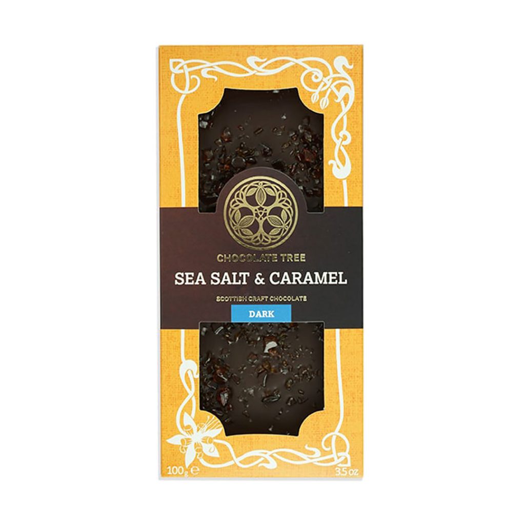 Sea Salt & Caramel Dark Chocolate Bar by Edinburgh's Chocolate Tree