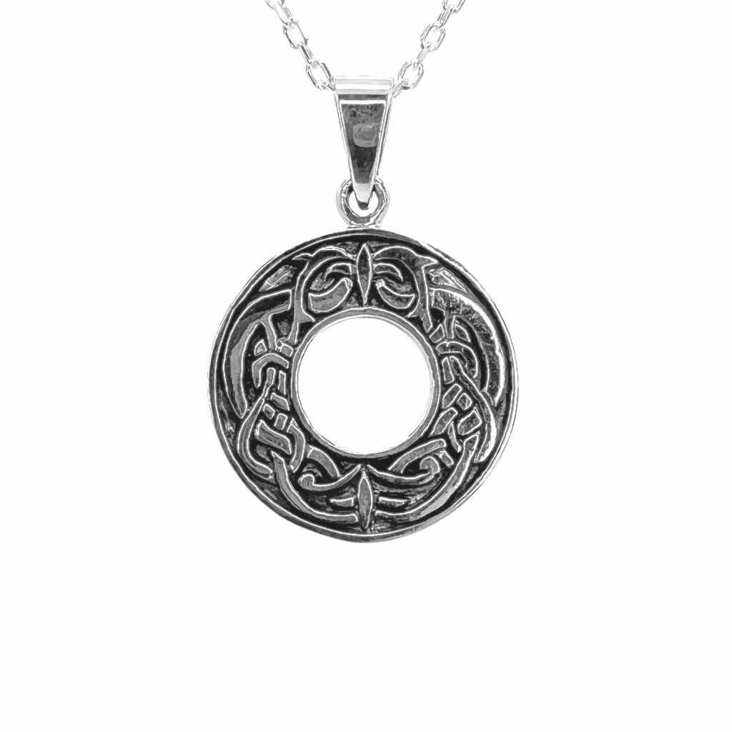 The Celtic Ring Pendant by County Argyle hand-cast in sterling silver