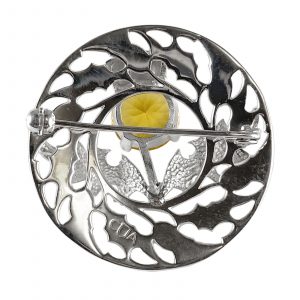 Scottish Thistle Kilt Pin by County Argyle hand-cast in sterling silver