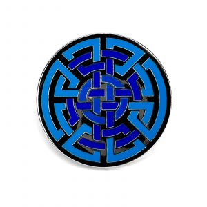 Celtic Knot Blue Enamel Pin by County Argyle