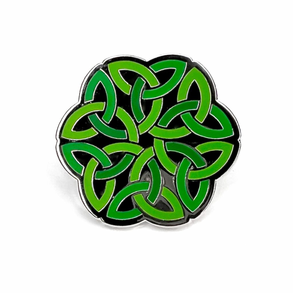 Celtic Knot Green Enamel Pin by County Argyle