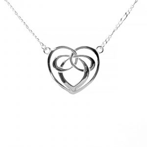 The Celtic Heart Pendant by County Argyle hand-cast in sterling silver