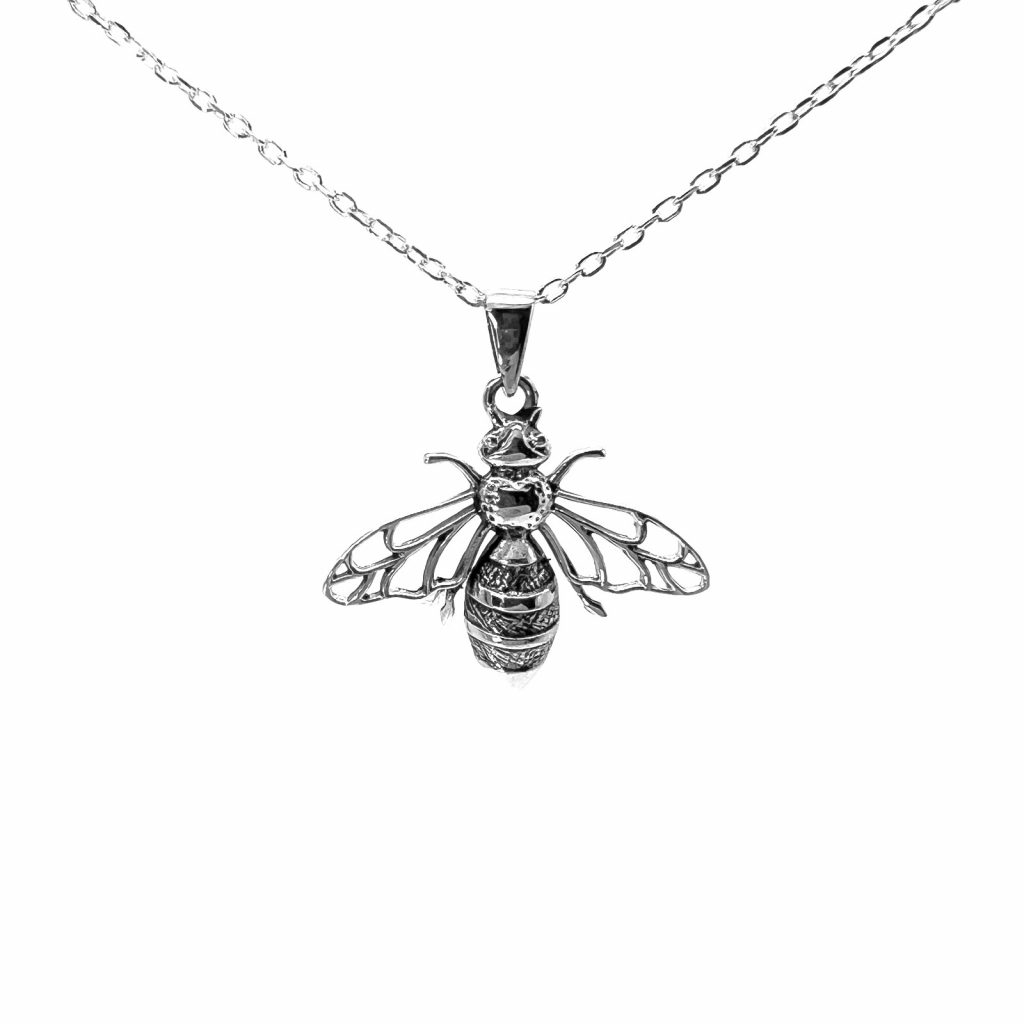 The Celtic Bee Pendant by County Argyle hand-cast in sterling silver