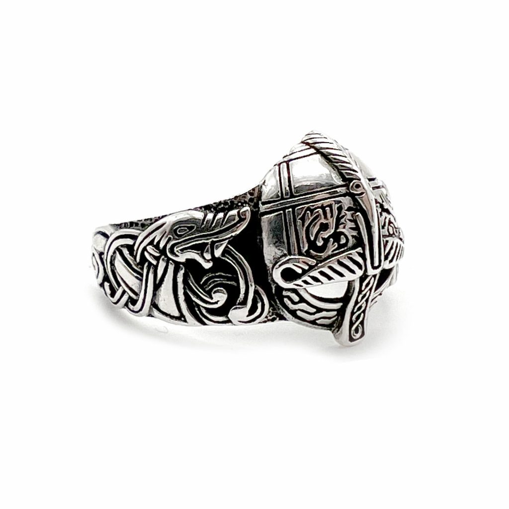 Celtic Warrior Ring by County Argyle hand-cast in sterling silver