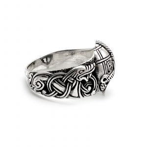 Celtic Warrior Ring by County Argyle hand-cast in sterling silver