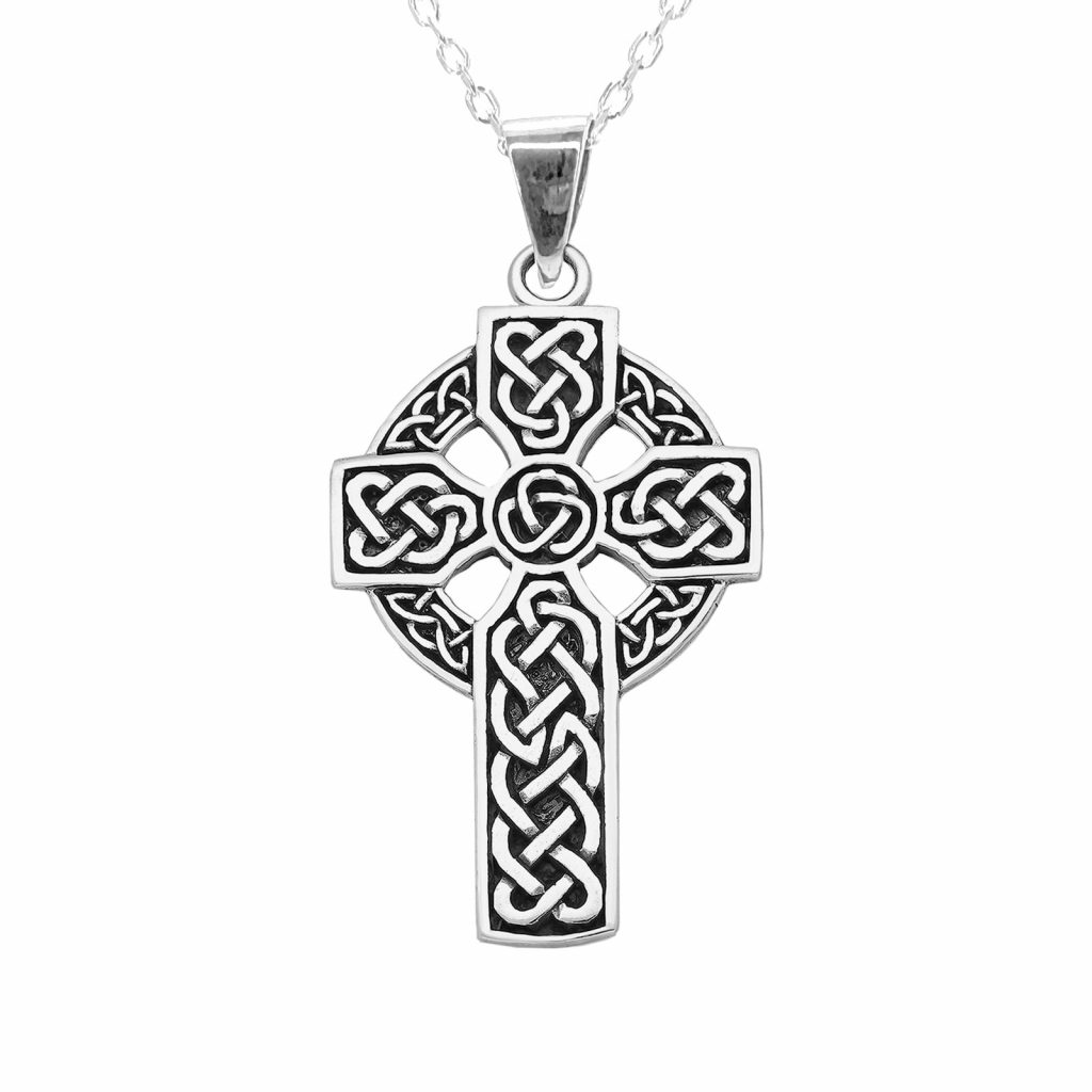 The Irish Cross Pendant by County Argyle hand-cast in sterling silver