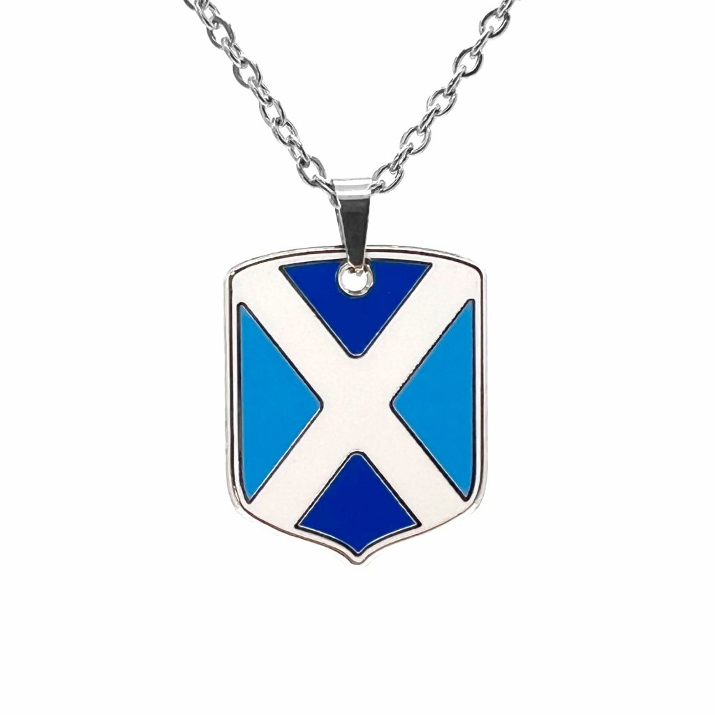 The Scottish Shield Enamel Pendant by County Argyle in full color enamel