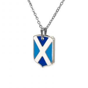 The Scottish Shield Enamel Pendant by County Argyle in full color enamel