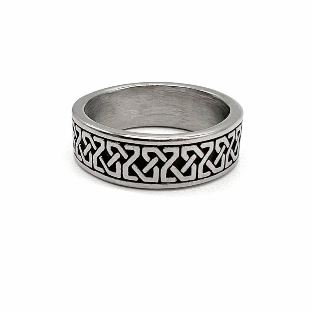 Viking Cross Knot Band by County Argyle in stainless steel