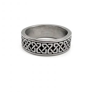 Viking Cross Knot Band by County Argyle in stainless steel