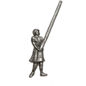 Vintage Caber Toss Pewter Athlete Pin by County Argyle