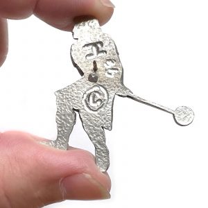 Vintage Hammer Throw Pewter Athlete Pin by County Argyle
