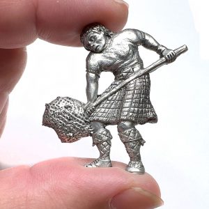 Vintage Sheaf Toss Pewter Athlete Pin by County Argyle