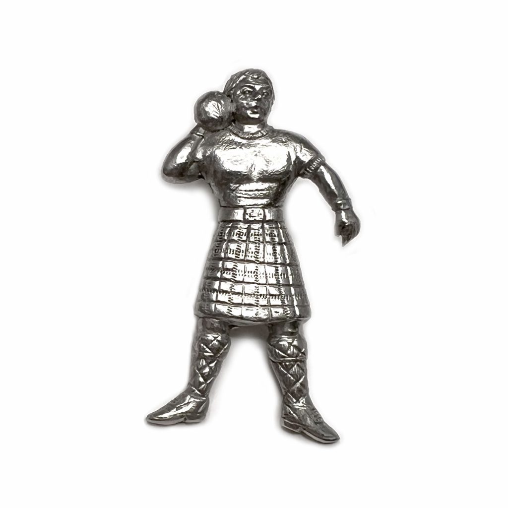 Vintage Stone Put Pewter Athlete Pin by County Argyle