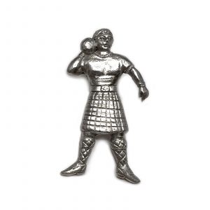 Vintage Stone Put Pewter Athlete Pin by County Argyle