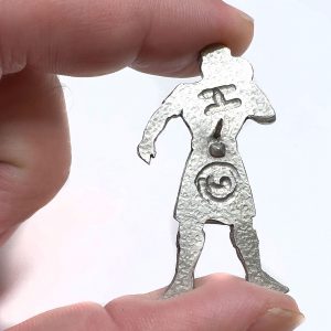 Vintage Stone Put Pewter Athlete Pin by County Argyle