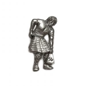 Vintage Weight for Height Lift Pewter Athlete Pin by County Argyle