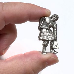 Vintage Weight for Height Lift Pewter Athlete Pin by County Argyle