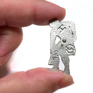 Vintage Weight for Height Lift Pewter Athlete Pin by County Argyle