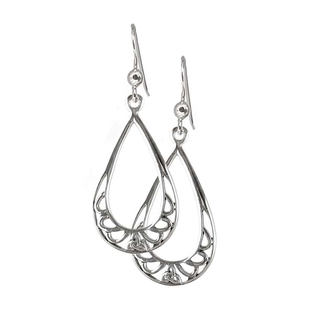 Celtic Moon Bow Sterling Silver Earrings by County Argyle