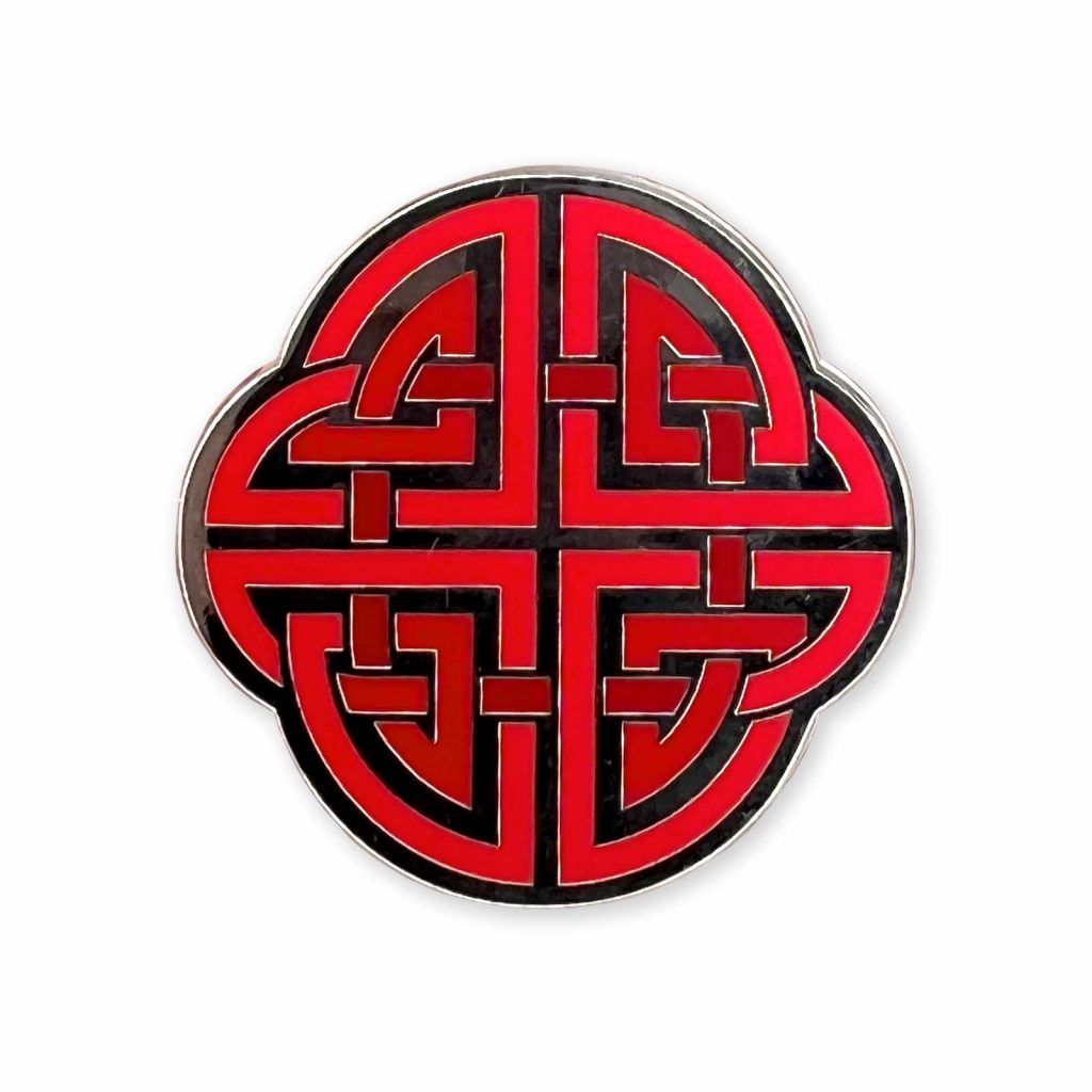 Celtic Knot Red Enamel Pin by County Argyle