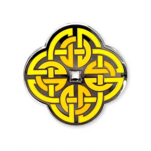 Celtic Knot Yellow Enamel Pin by County Argyle