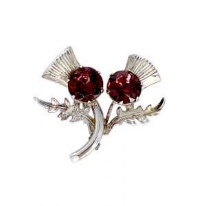 Amethyst Thistle Sterling Silver Kilt Pin from County Argyle