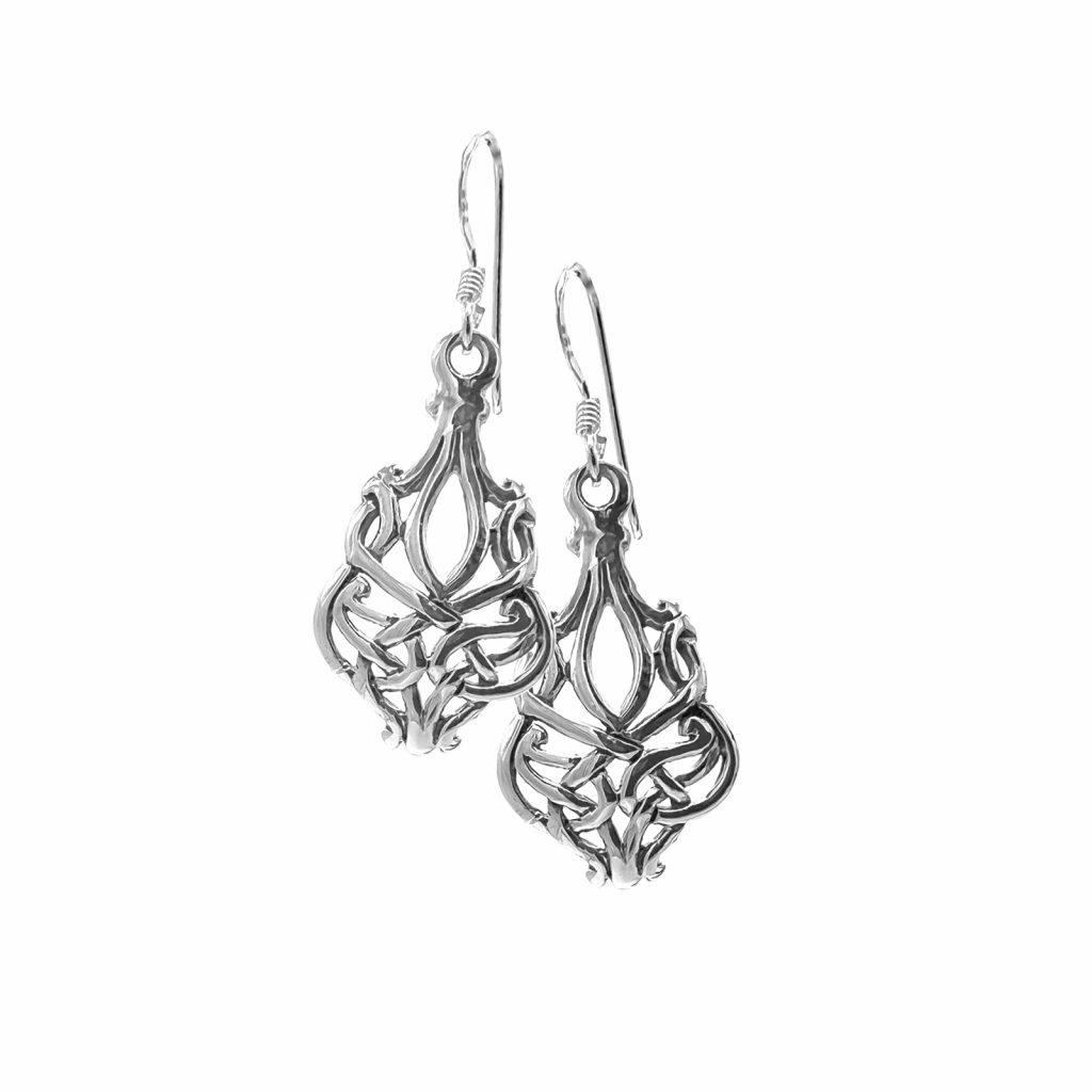 Celtic Harp Knot Sterling Silver Earrings by County Argyle