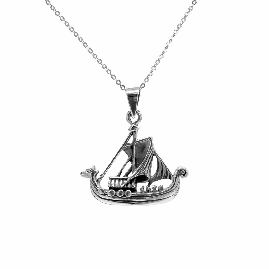 Viking Longship Sterling Silver Pendant by County Argyle