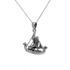Viking Longship Sterling Silver Pendant by County Argyle