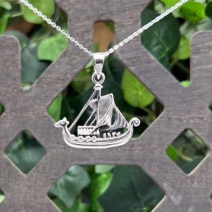 Viking Longship Sterling Silver Pendant by County Argyle