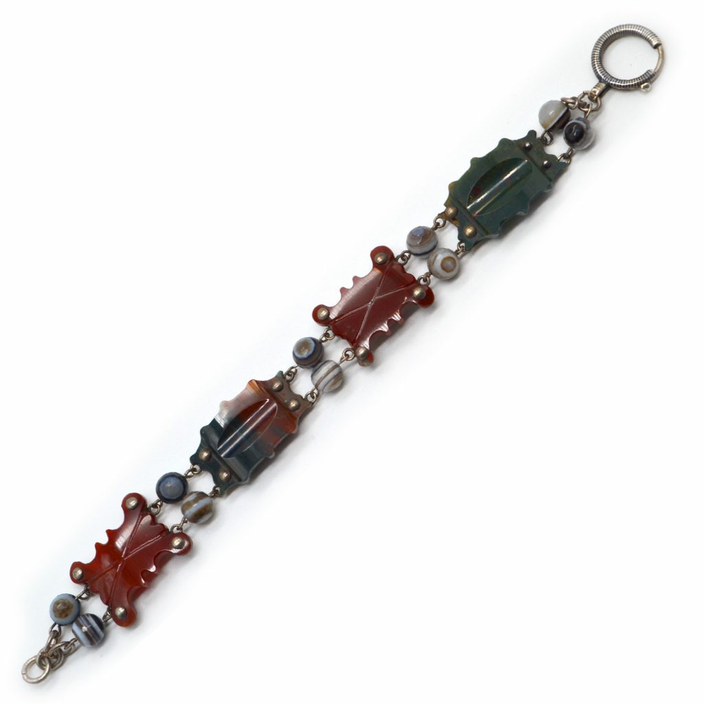 Red & Green Agate Bracelet