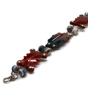 Red & Green Agate Bracelet