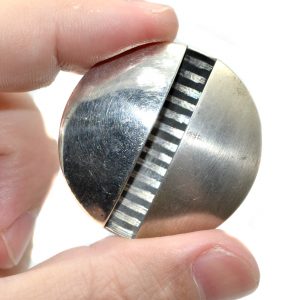 Sterling Deco Moon Brooch