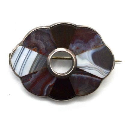 Purple Agate Brooch