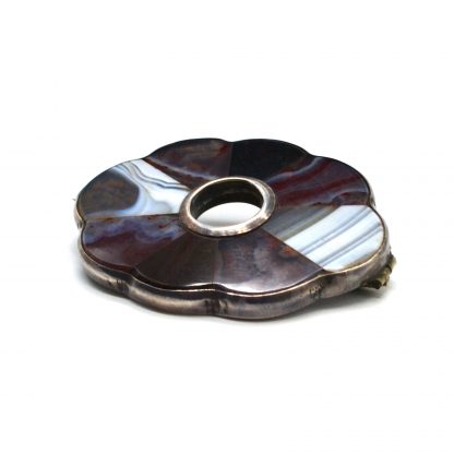 Purple Agate Brooch