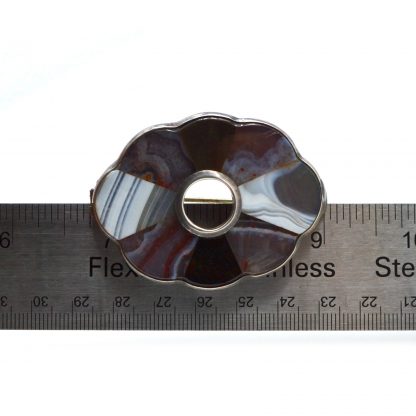 Purple Agate Brooch