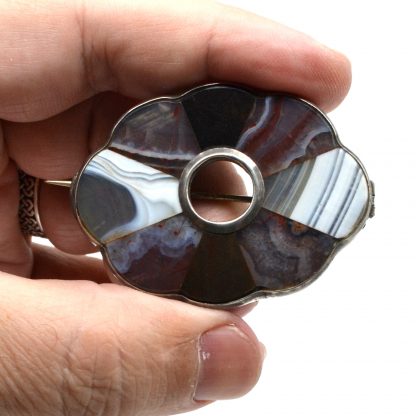 Purple Agate Brooch