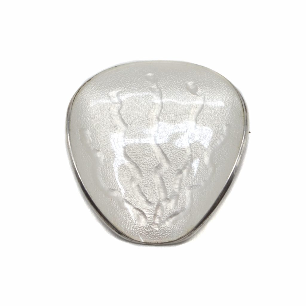 Norwegian White Enamel Pin