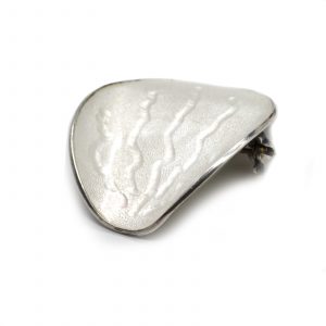 Norwegian White Enamel Pin