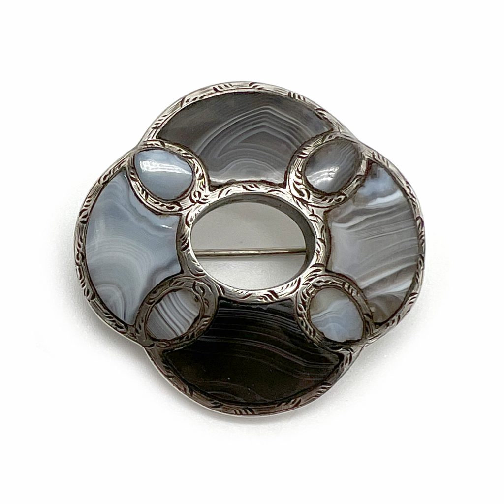 Blue Lace Agate Sterling Silver Kilt Pin from County Argyle